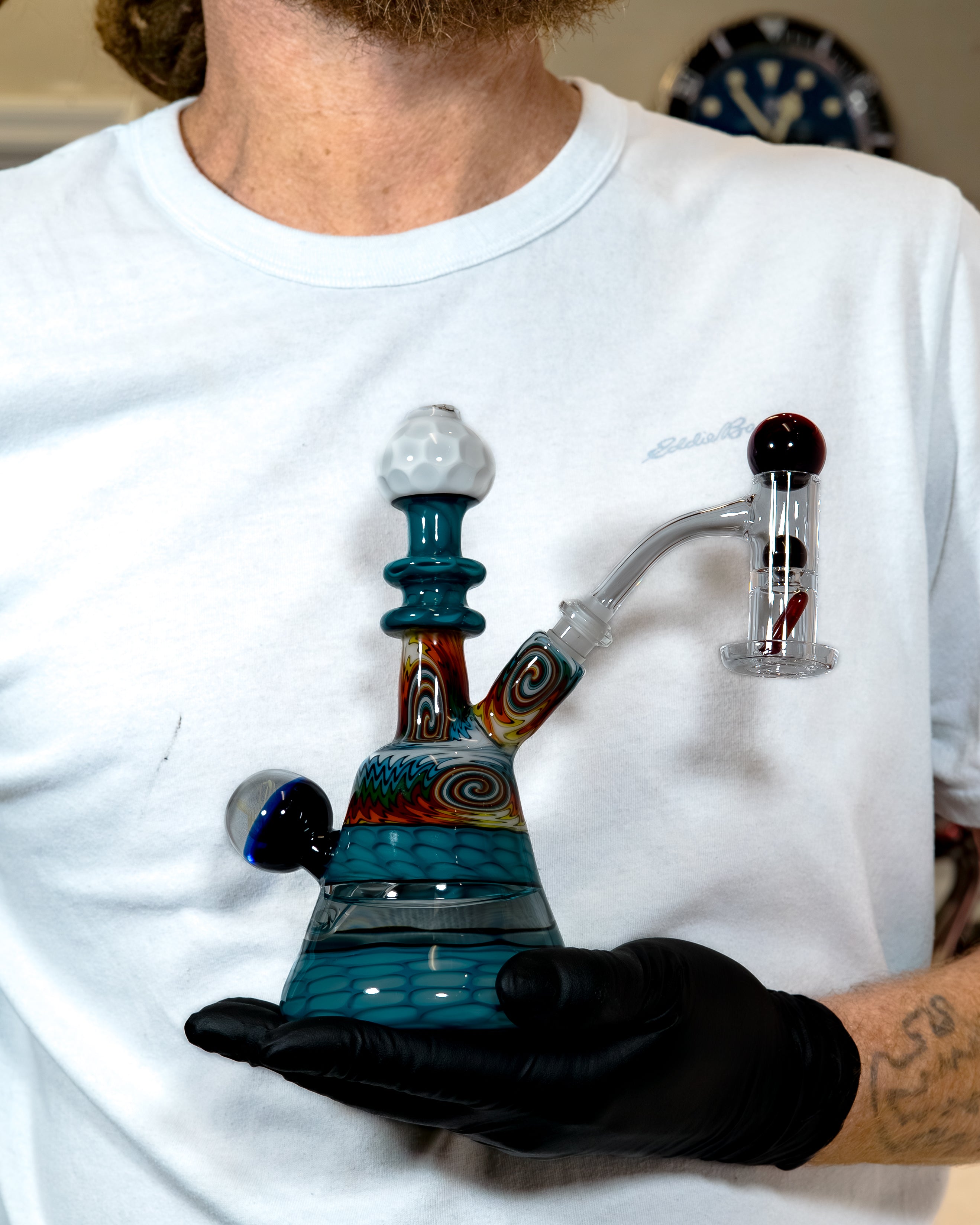 Aqua Mini Tube w/ Fire & Ice Line Work
