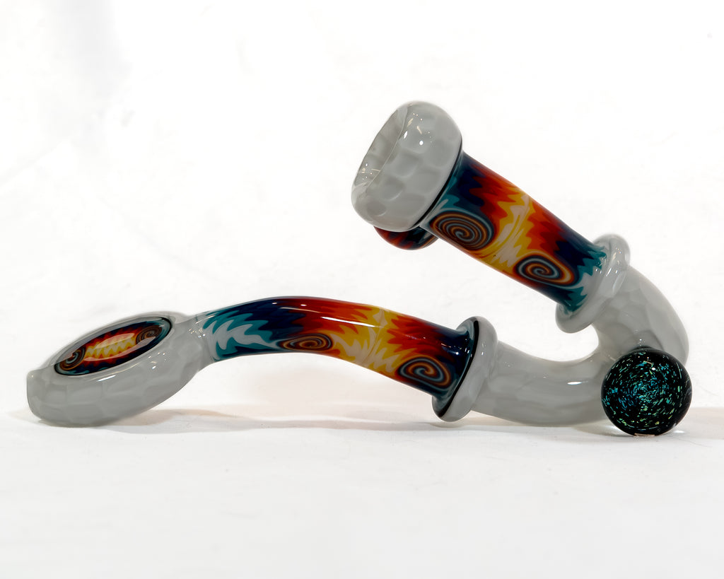 Star White Sherlock w/ Fire & Ice Line Work