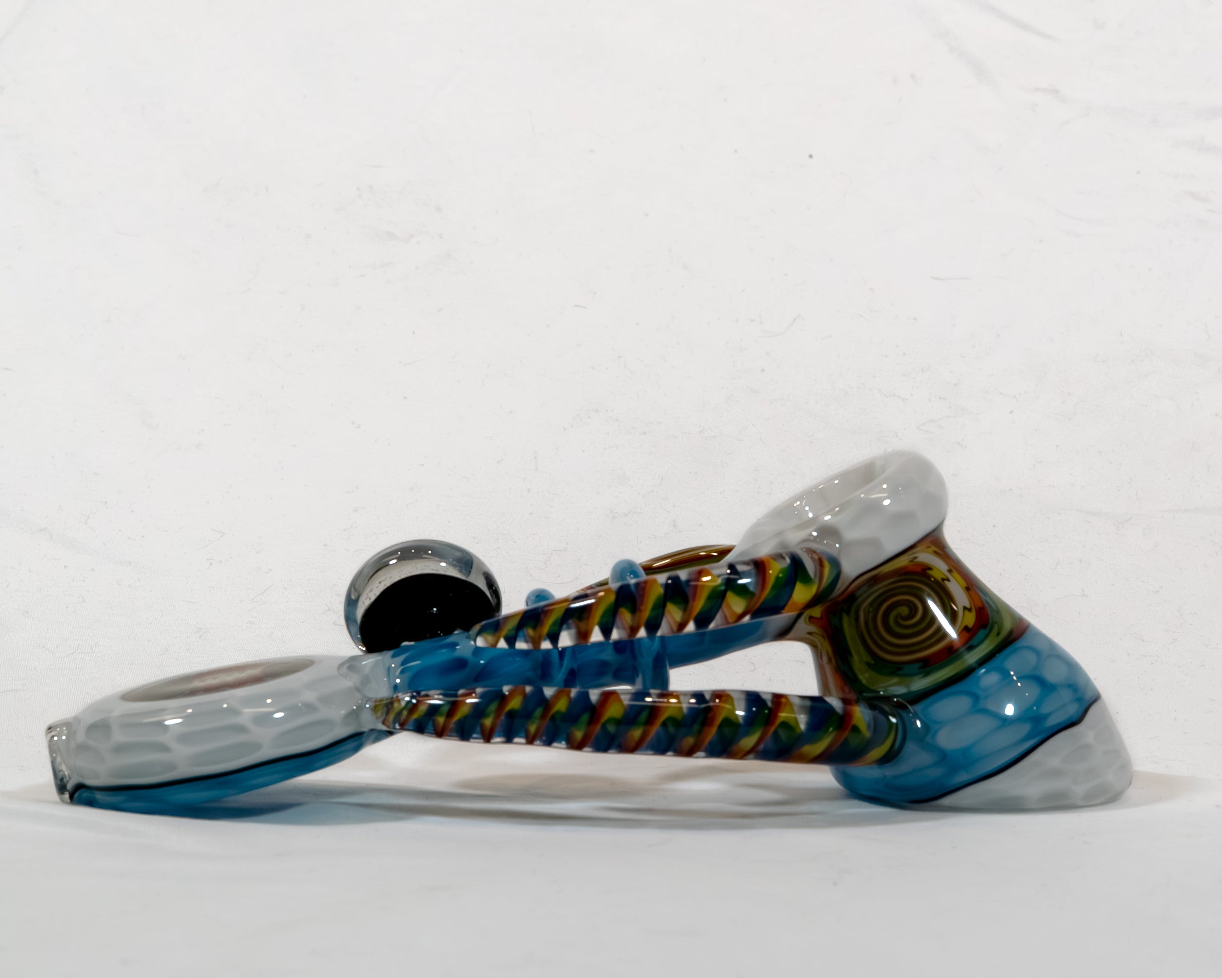Sky Blue & White Dry Hammer w/ Galaxy Marble