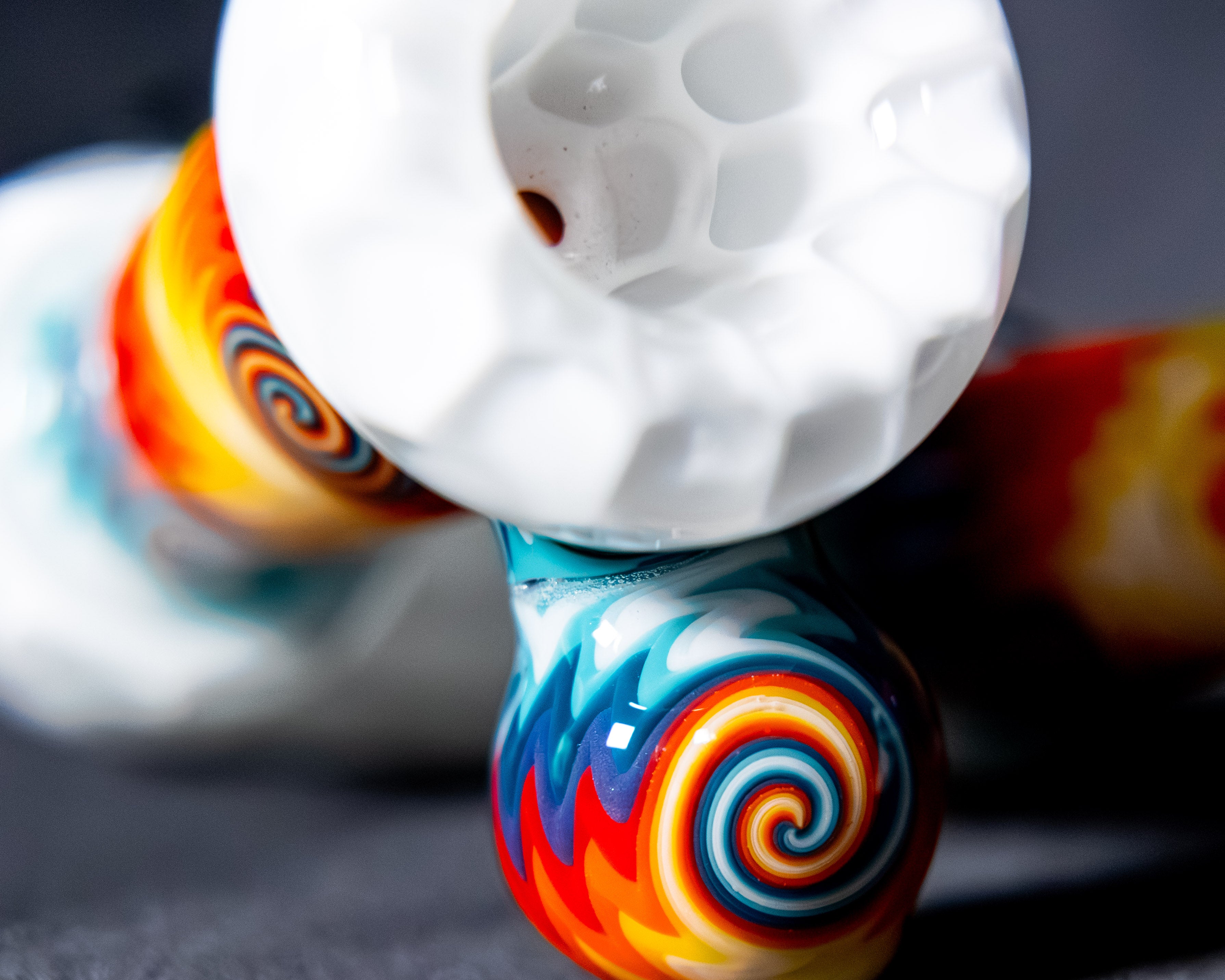 Star White Sherlock w/ Fire & Ice Line Work
